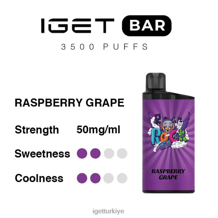 Bar Türkiye 60628280 IGET  bar 3500 puf ahududu üzümü