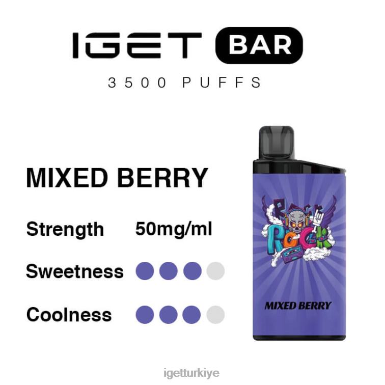 Vapes Wholesale 60628283 IGET  bar 3500 puf karışık çilek