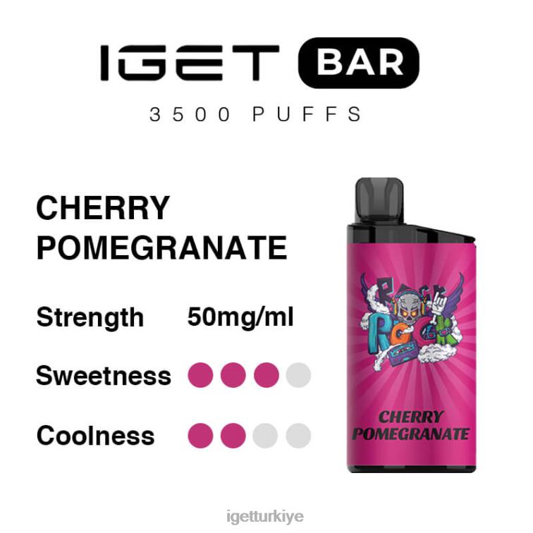 Vape 60628291 IGET  bar 3500 puf kiraz nar