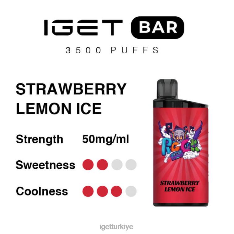 Vapes Wholesale 60628293 IGET  bar 3500 puf çilek limonlu buz