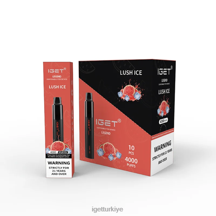 Vapes 60628327 IGET  legend 4000 puf yemyeşil buz