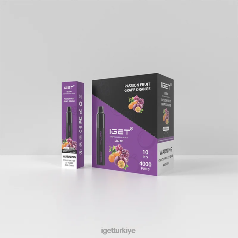 Discount 60628339 IGET  legend 4000 puf tutku meyvesi üzüm portakal