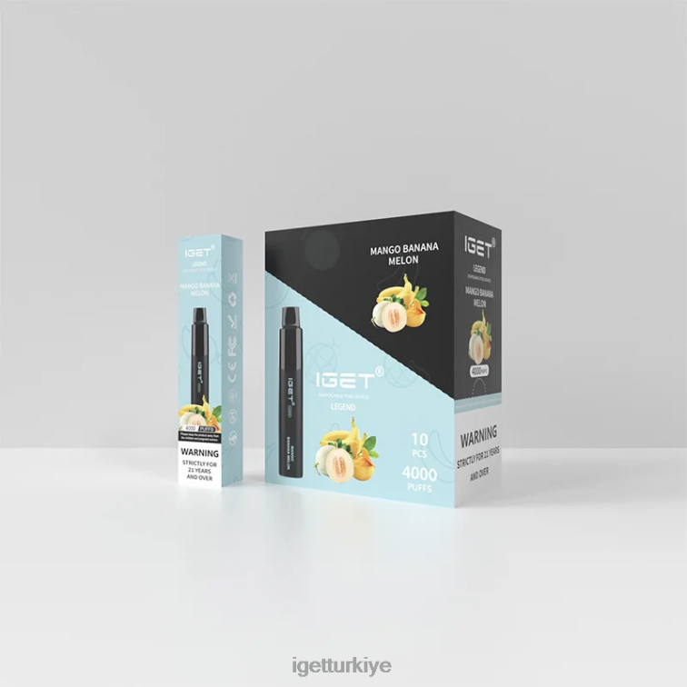 Discount Vapes 60628350 IGET  legend 4000 puf mango muz kavun