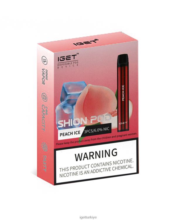 Vape 6062823 3 x IGET  shion şeftalili buz