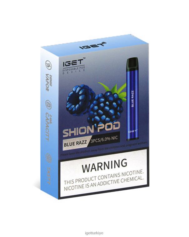 Vapes Wholesale 606285 3 x IGET  shion mavi razz