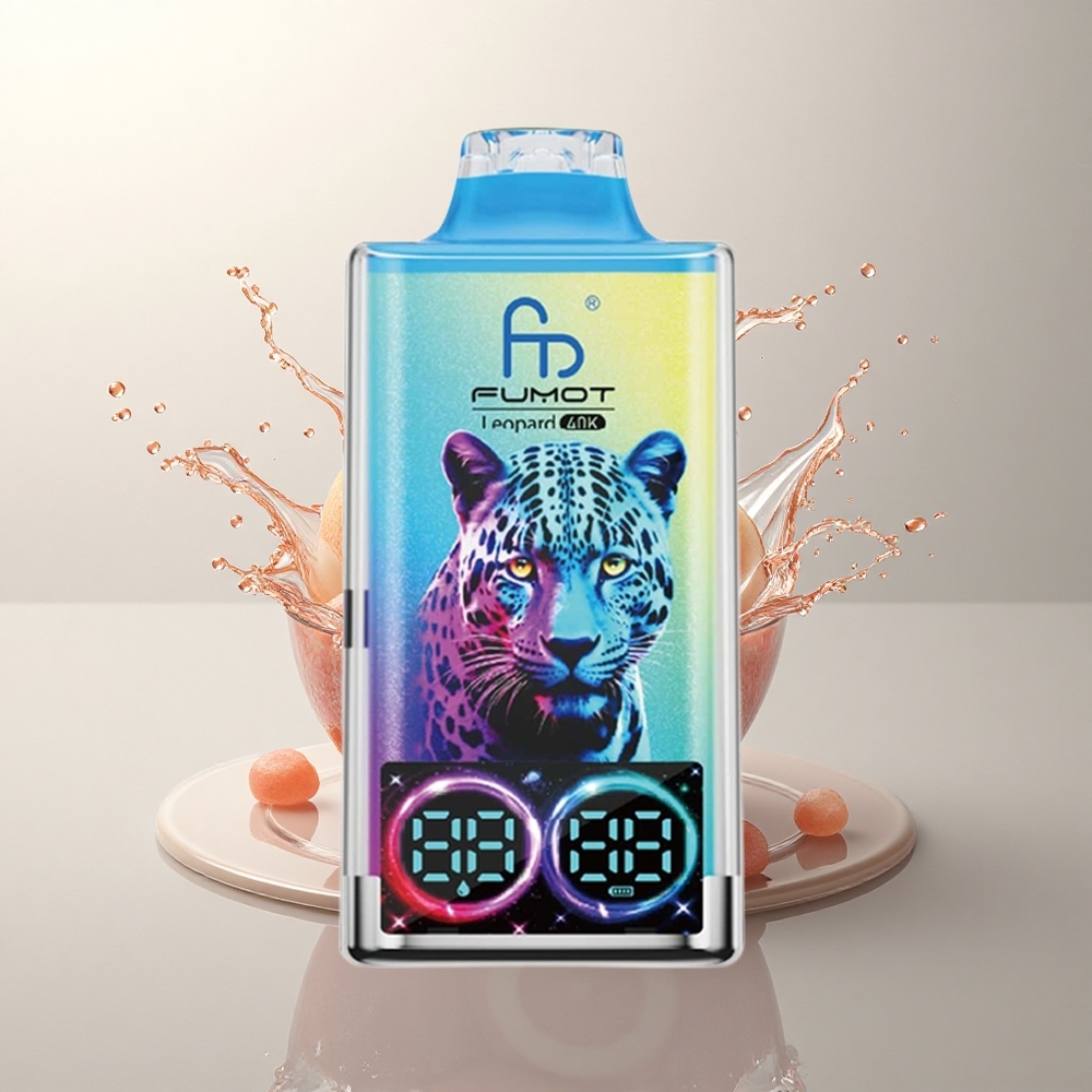 Fumot Leopard 40K Puffs Siyah Ejder Buz 5% Nikotin 700mAh Çift Mesh