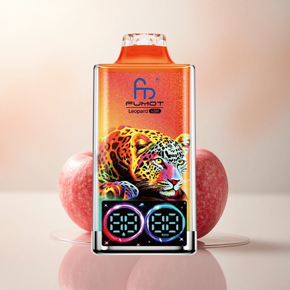 Fumot Leopard 40K Puffs Vişne Buz 5% Nikotin 700mAh Çift Örgülü