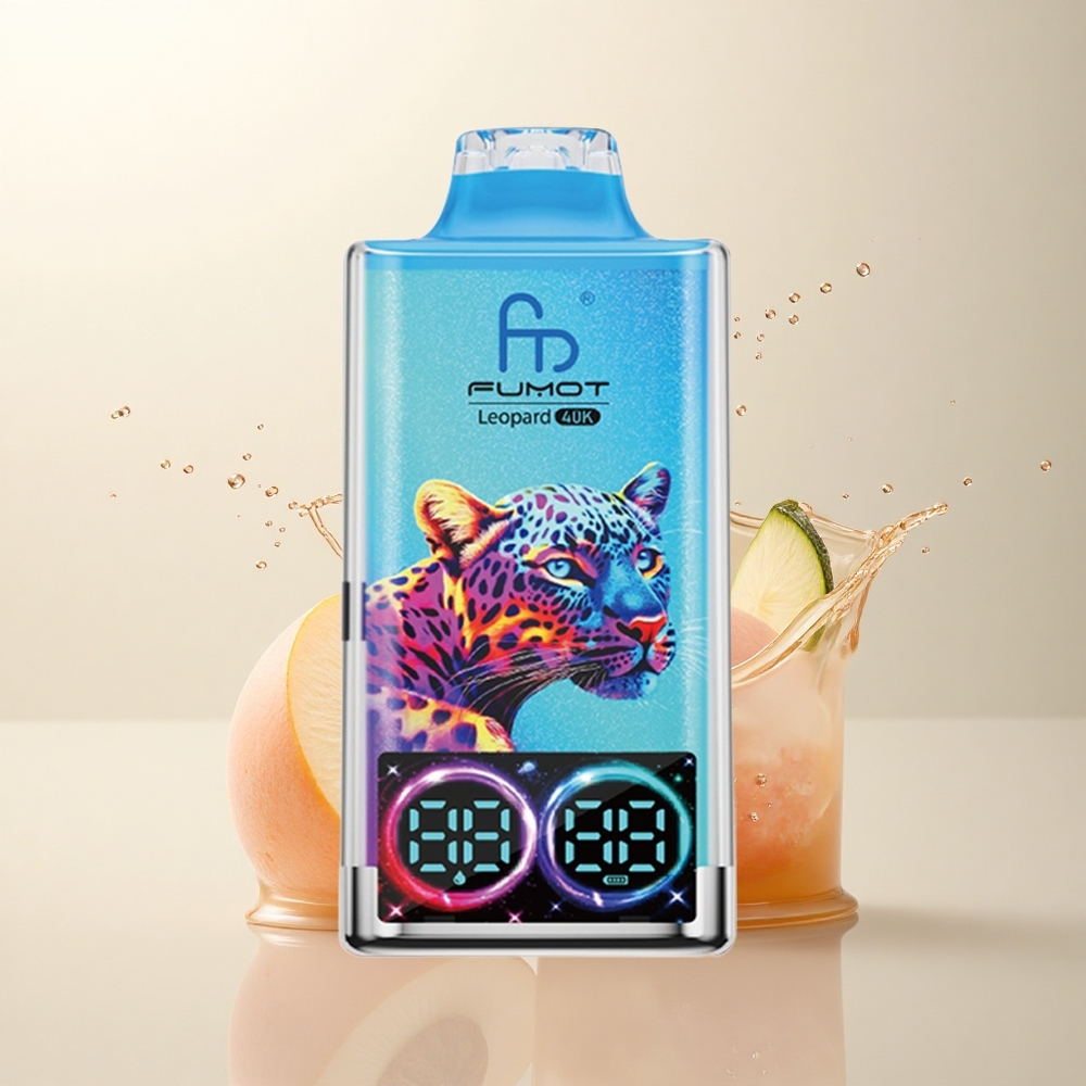 Fumot Leopard 40K Puffs Şeftali Mango Ananas 5% Nikotin 700mAh Dual Mesh