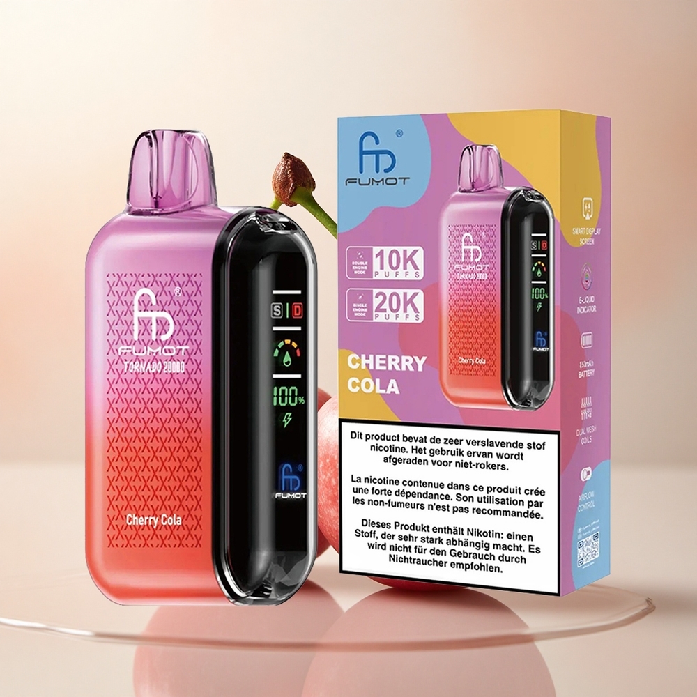 Fumot Tornado 20000 Puffs Kiraz Kola Dual Mesh 850mAh