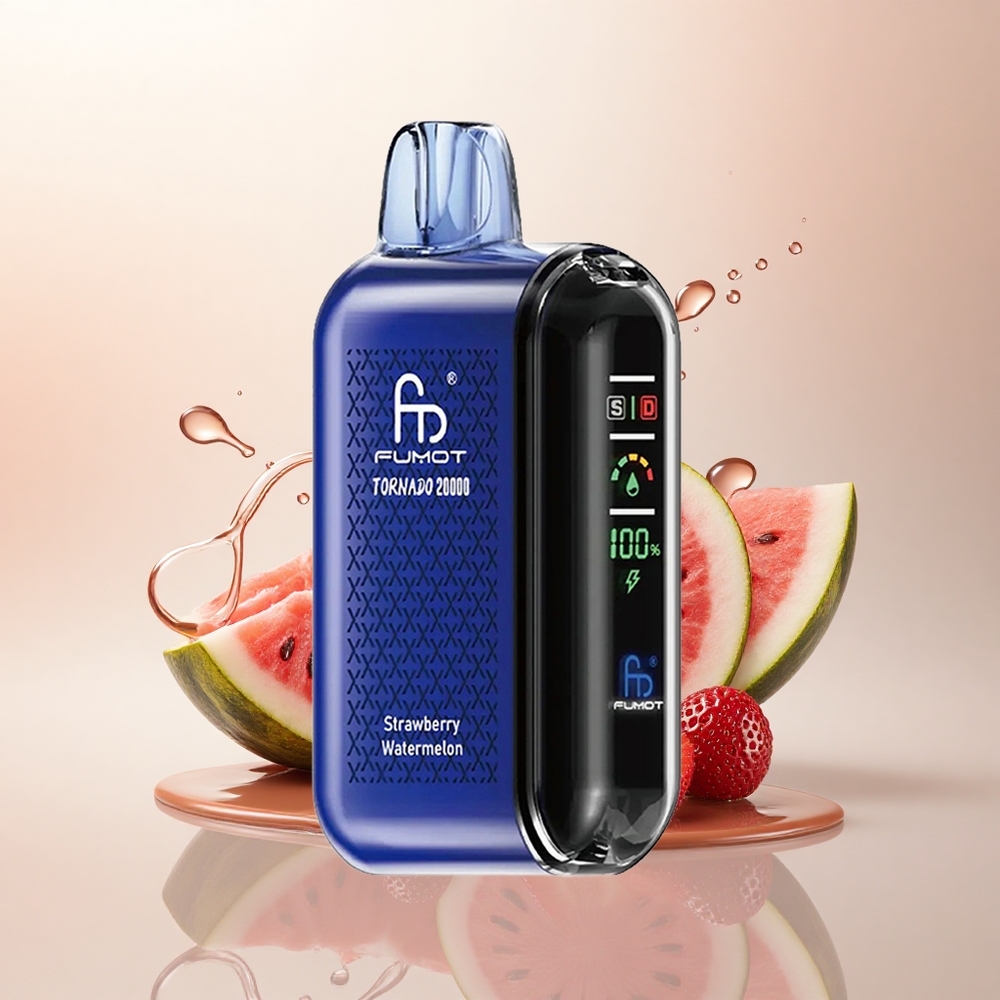 Fumot Tornado 20000 Puffs Çilek Karpuz 850mAh Akıllı Ekranlı
