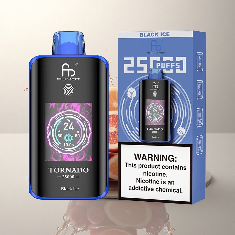 Fumot Tornado 25000 Puffs Siyah Buz 700mAh 20ml Nikotin
