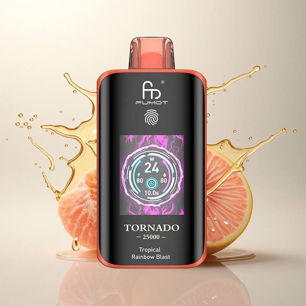 Fumot Tornado 25000 Puffs Tropik Gökkuşağı Patlaması - 700mAh - %5 Nikotin