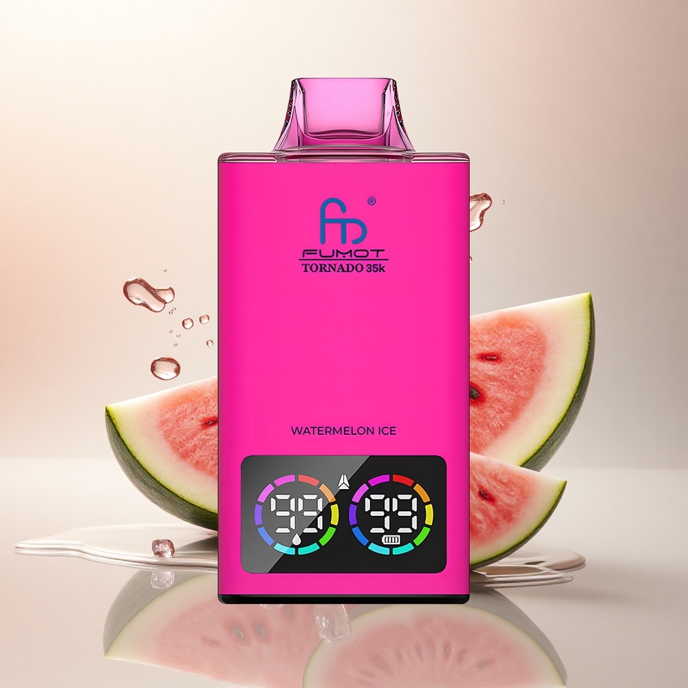 Fumot Tornado 35000 Puffs Karpuz Buzu - Çift Örgül Seramik Bobin - 700 mAh - Hızlı Şarj