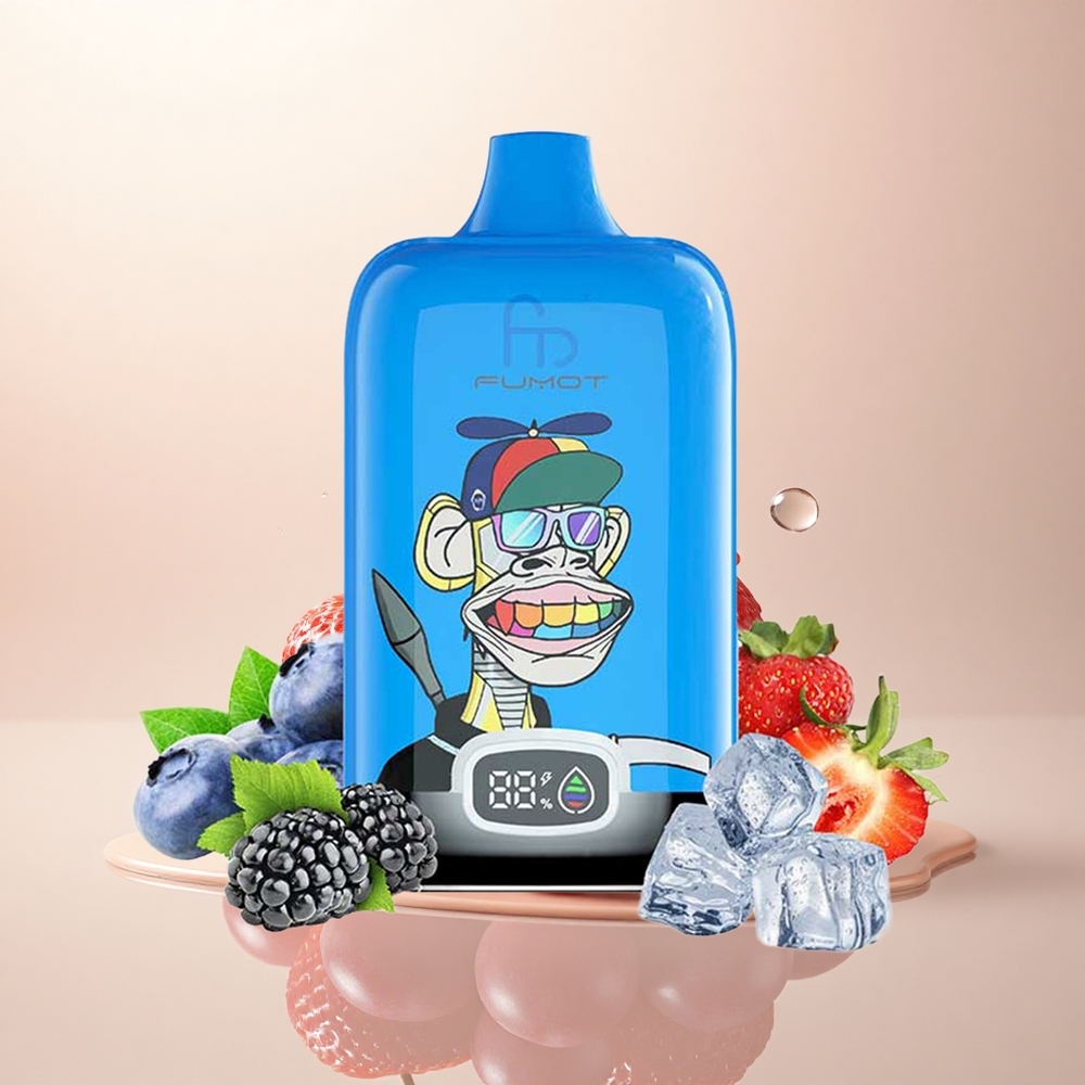 Fumot Tornado Digital Box 12000 Puffs Çilek Üzüm 550mAh