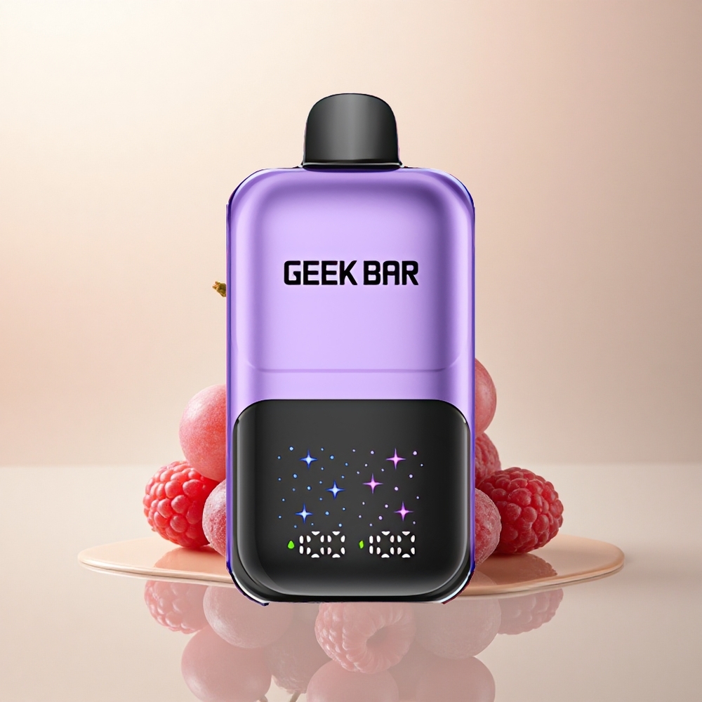 GEEK BAR 2GO 20ml 50000 Puffs Üzüm & Ahududu 20mL 5% Nikotin Şarj Edilebilir Ekranlı