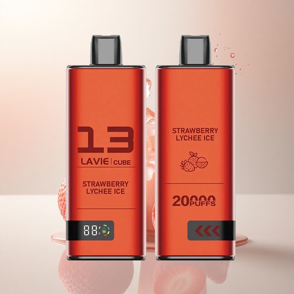 Lavie Cube 20000 Puffs Çilek Liçi Buz 28ML 5% Nikotin 600mAh
